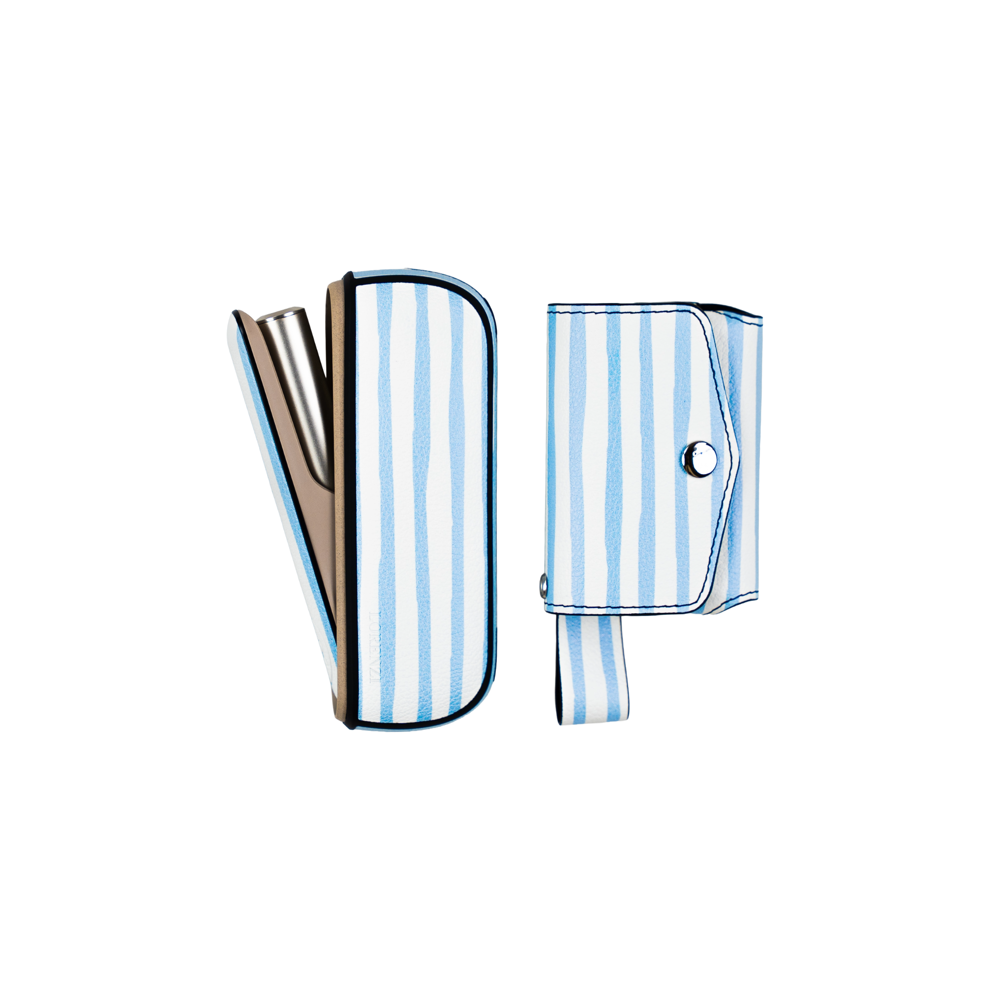 Beach Blue Case Lorenzi holder set - Lorenzi Paris