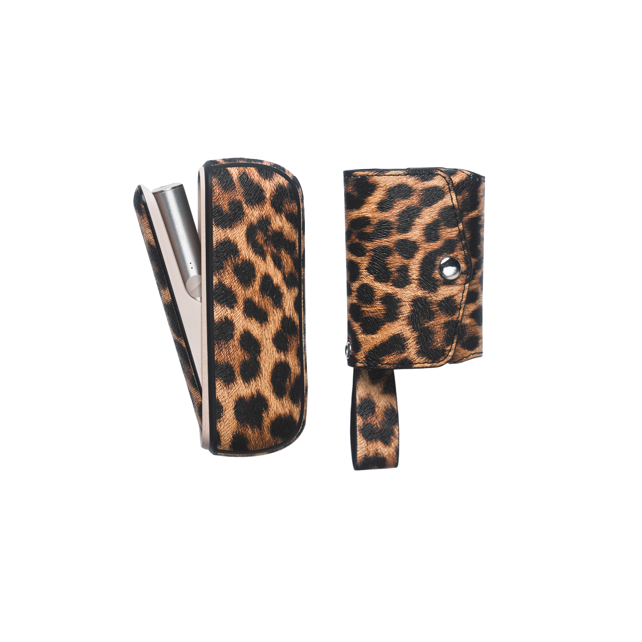 Leopard Natural Case Lorenzi holder set - Lorenzi Paris