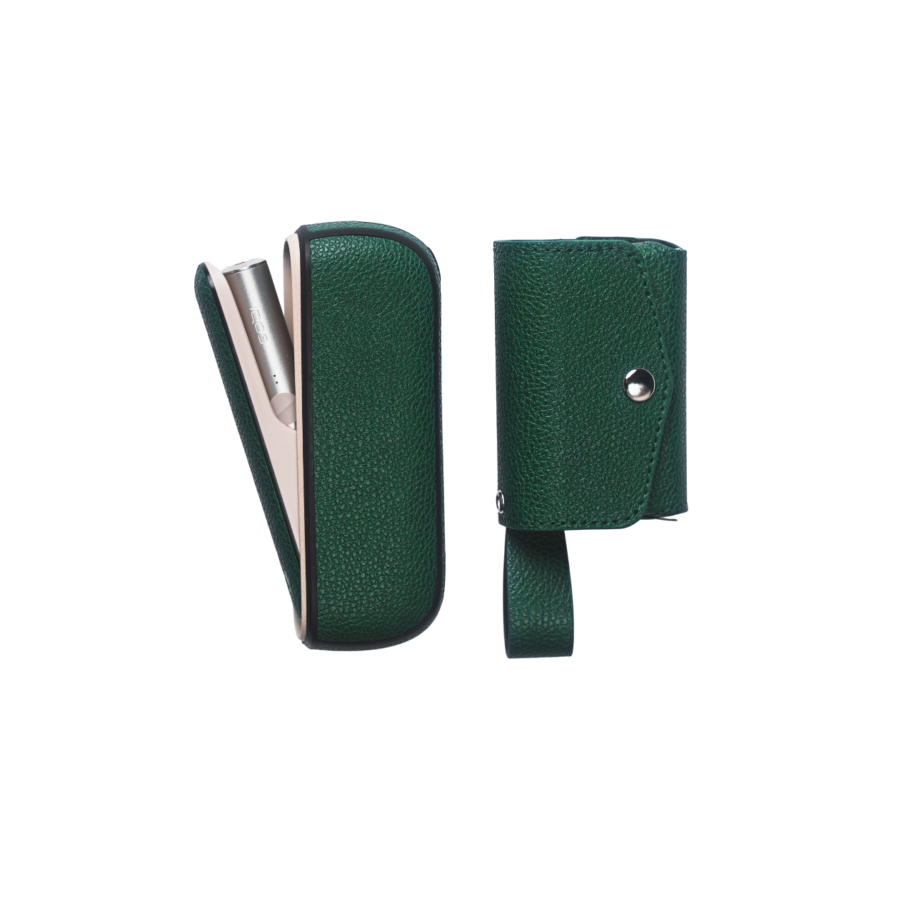 GREEN LEATHER HOLDER