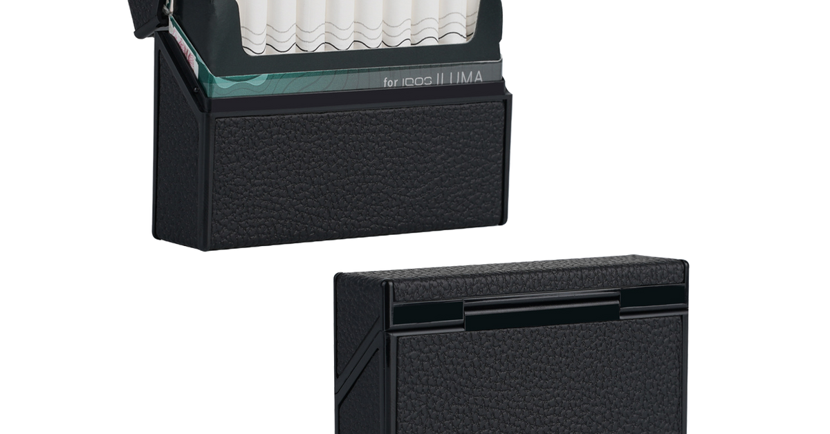 【2点セット】iQOSILUMA i ONE TEREA デコケース black terea leather | Luxury Leather Case | Lorenzi Paris